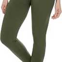 Thermajane Long Johns for Women - Thermal Leggings for Women, Fleece Lined Thermal Underwear Bottoms (X-Large, Olive Green) (Green, XL)