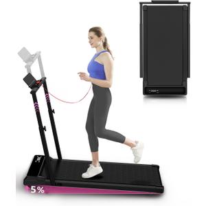 Walking Pad Treadmill Under Desk,Walking Pad for Office Home,Portable Mini Treadmill,2 in 1 Walking Jogging with Remote Control, LED Display (Black( with Handle ))
