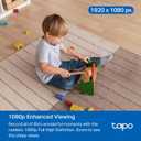 Tapo 1080P Indoor Pan/Tilt Wired Security Camera - Works as a Baby & Pet Monitor, Motion Detection, 2-Way Audio, Siren, Night Vision, Subscription-Free Local Storage or Optional Cloud, Black, C201