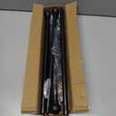 2 Pack Black Curtain Rods for windows 32 to 48 inch, 5/8 inch Splicing Heavy Duty Metal Curtain Rod Set with Brackets