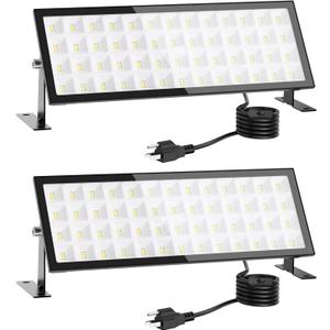 140w 18000lm Plug in Garage Light,2Pack Led Shop Lights,Shop Lighting For Workshop,IP66 Waterproof Work Lights ,4.92ft Power Cord,Switch On/Off,6500k Super Bright Outdoor Flood Light For Warehouse