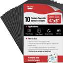 Mr. Pen- Adhesive Magnetic Sheets, 4" x 6", 10 Pack, Cuttable Magnets Flexible Magnet Sheets with Adhesive for Crafts Photos, Classroom Decorations, Easy Peel and Stickers for Planning