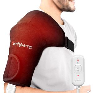 Shoulder Heating Pad, Heating Pad for Shoulder, with 3 Heat and Time Settings, Heated Wrap for Rotator Cuff Pain Frozen Pain Relief with AC Adapter
