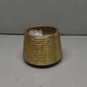 Indoor Plant Pot Flower Holder Ceramic Houseplant Pots Gold Shinny 3.5 x 3.7,Plant Pots with Hole (Not Contain Plant)