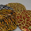 Aluminum Foil Balloons Jungle Animal Patterns Round Aluminium Foil Balloon Wildlife Print Balloons for Zoo Themed Jungle Safari Themed Birthday Decorations Supplies (4 Prints)