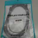 26FT 60W USB C to USB C Right Angle Fast Charging Cable,Long Cord Nylon Braided, Type C Charger Cord for,Apple-iphone 15,Sam-sung GalaxyS24 S23 S22 A15,iPad Pro/Air,Pixel 5/4 XL,One-Plus 8T,PS5 (Grey)