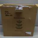 Rice rat 3-Tier Fruit Bowl Metal Wire Fruit Basket Bread Vegetable Organizer Storage Organizer Black Cast Iron