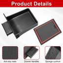 Center Console Organizer Storage Drawer Tray Compatible with for Honda Pilot 2023-2026 Passport 2026 Interior Accessories Middle Armrest Drawer Gear Shift Storage Tray Hidden Glove Box