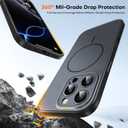 6 x TAURI for iPhone 16 Pro Max Case, Upgrade Full Camera Protection, Camera Control, Compatible with Magsafe, Minimalist Slimmer Magnetic Phone Case for iPhone 16 Pro Max, Black