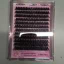 Yawamica 200D Volume Lash Clusters 14mm Eyelash Clusters Fluffy Wispy Cluster Eyelash Extensions D Curl DIY Individual Lashes Extension by Self (14mm Refill Pack)