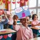 HIDEGRASS Funny Joke Valentine's Day Cards for Kids Classroom, 30 Pack Valentine Cards with 36 Stickers & 30 Envelops, Valentines Gifts for Boys Girls (Orange)