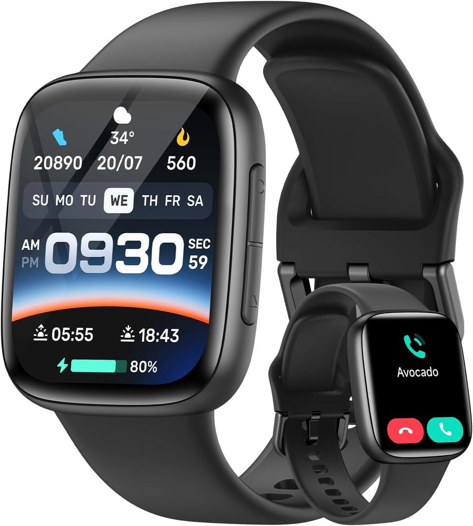 Women's Smartwatch with Phone Function 1.85 Inch 2 Wristbands Fitness Watch Fitness Tracker Heart Rate / SpO2 / Sleep / IP68 Waterproof Sports Watch Pedometer Watch for Samsung Android iOS