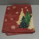Artoid Mode Xmas Trees Snowflakes Winter Placemats Set of 8, 12x18 Inch Seasonal Red Christmas Table Mats for Party Kitchen Dining Decoration