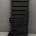 Nidouillet 35.5" Outdoor Garden Bench, Weatherproof Patio Benches 2-Person Seat Backless Wooden Porch Bench, Multifunctional Slat All Weather Bench for Garden Lawn Front Porch Park Backyard (Black)