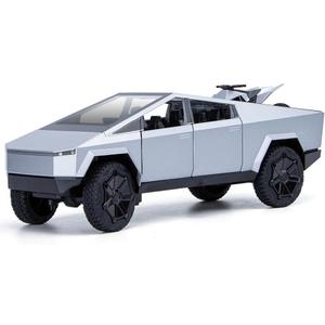 1:24 Scale Alloy Steel Pickup Car Model Toy Ornament with Horn Glow Running (Silver)