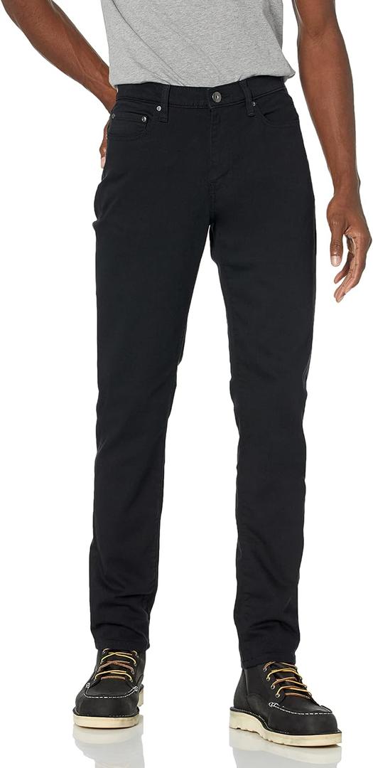 Amazon Essentials Mens Slim-Fit Comfort Stretch Jeans - Discontinued Colors (38W x 28L, Black)