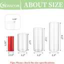 Glasseam Clear Cylinder Vases Set, 24Pcs Glass Vases for Centerpieces Bulk, Modern Floating Candle Holder for Decor, Hurricane Candle Holders for Wedding Table Decor (5.5"/7.5"/9.5")