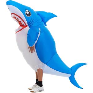 HSCTEK Child Inflatable Shark Costume (Mediun, Blue)