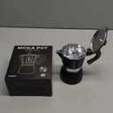 Mongdio Stovetop Espresso Maker Moka Pot, Cuban Coffee Maker Stove top coffee maker Moka Italian Espresso Greca Coffee Maker Brewer Percolator, 3 Espresso Cups, 5 oz - Black