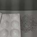 3.15'' Hanging Glass Tealight Holder Globe and Clear K9 Crystal Garland Strands, Hanging Glass Terrarium Containers for Wedding Party Tree Decoration(56 Pcs)