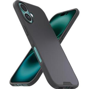 Smartish iPhone 16 MagSafe Case - Gripmunk Magnetic Slim Case [Lightweight + Protective] Thin Grip Cover with Microfiber Lining for Apple iPhone 16 - Black Tie Affair