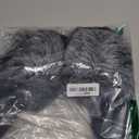 Furry Fluffy Slippers for Women Indoor, Faux Fur Open Toe House Slippers Cozy Soft Womens Slippers (9-10, Grey)