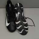 Nike Alpha Menace 4 Shark Football Cleats (Wide) (FQ3875-002, Black/Metallic Silver)