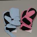 SATINIOR Kids Snow Mittens Waterproof Winter Ski Gloves Warm Thicken Snow Gloves for Girls Boys (5-8 Years, Pink,Sky Blue)