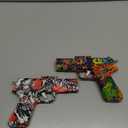 2 Pack Gel Ball Blaster Guns, Small Manual Splat Orby Gun, Gel Splatter Blaster for Adults, Outdoor Activities Shooting Games for Backyard, Garden& Lawn, Ages 14 & Up (Red + Yellow) (Glk05)