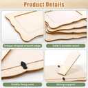 Fovths 24 Pcs Wooden Picture Frames, 7.5" x 5.5" Unfinished Wood Photo Frames with Stand, DIY Wooden Craft Frame with Stickers Painting Tools for Craft Paint and Decorate, Tabletop Display