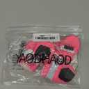 YAODHAOD Dog Shoes for Winter, Dog Boots & Paw Protectors, Fleece Warm Snow Booties for Puppy with Reflective Strip Anti-Slip Rubber Sole, Size 3: 1.5"x1.3" (L*W), Pink