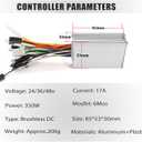 24V 36V 48V Electric Bike Controller Kit 17A 350W Brushless Motor Controller and Ebike LCD Display Electric Scooter Controller Electric Bicycle Speed Controller with Ebike Screen BLDC Controller