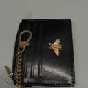 SEAVILIA Card Holder Keychain Wallet for Women with ID Window RFID Coin Purse Bee Gifts Slim Minimalist Small Wallet