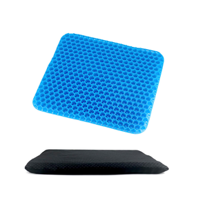 QWORK Gel Seat Cushion, Gel Cushion, Cool & Breathable & Non-Slip for Car, Office, Home, Wheelchair (Blue, 40 x 35 x 3.2 cm)