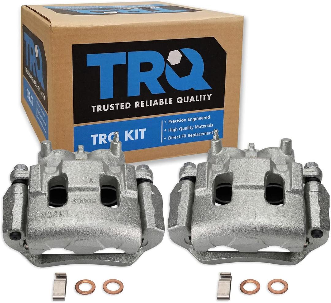 TRQ Front Brake Caliper Set Compatible with 2007-2014 Ford Edge 2007-2015 Lincoln MKX