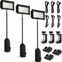 3PCS Trade Show Booth Lights, 2000LM 6500K Connectable Exhibit Arm Lighting