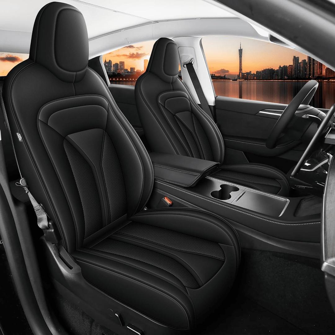 IKABEVEM Seat Covers Custom for Tesla Model Y 2025 2024 2023 2022 2021 2020