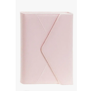 WORLD TRAVELER Eccolo Lined Journal Notebook, Velvet Hardcover, 256 Ruled Pages of AcidFree Ivory Color Paper, Magnetic Flap Closure, 3 Bookmarks, Size 6X8, 6X8 Pink