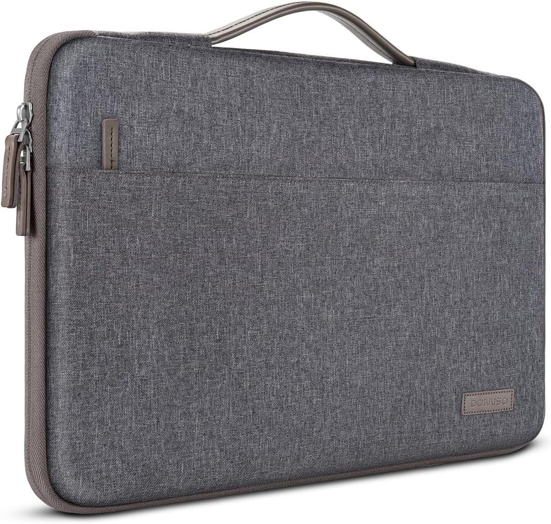 DOMISO 15.6 inch Laptop Case Sleeve Protective Cover Compatible with 16 inch MacBook Pro M4 M3 M2/Pro Max,15.6-16 inch HP Dell ASUS Lenovo Chromebook,Waterproof Computer Cases Bag,Dark Grey