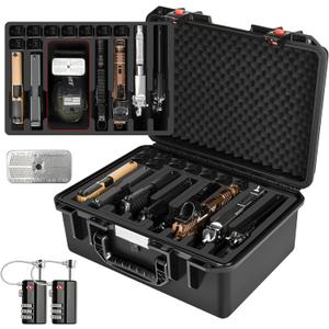 Gun Pistol Case for Multi Handguns - Holds Multiple Hand Guns Case & Magazines, Pre-cut Waterproof Carrying Hard Shell Pistol Case for Pistols, Storage Box for Beretta, Smith and Wesson, for Glock