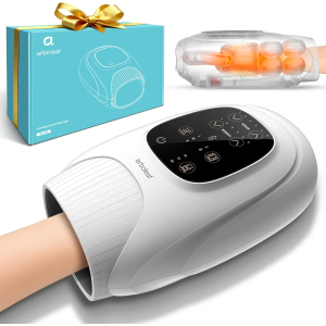 arboleaf Hand Massager with Heat and Compression, for Women Men Mom Dad, 6 Modes and 3 Heating Options, Cordless & Powerful Hand Massager for Finger, Wrist, Palmand Lower Forearm
