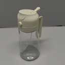 YARRAMATE 16oz/470ml Glass Olive Oil Sprayer for Cooking with Stickers, 2 in 1 Oil Dispenser for Kitchen Gadgets, Food Grade Premium Spray Bottle for Salad, Frying, BBQ (Creamy White)