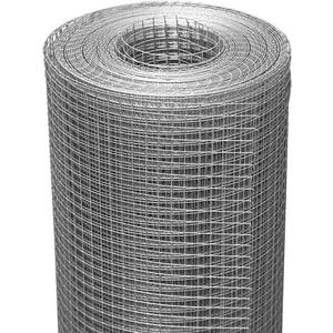 SEBOSS Hardware Cloth 1/2 inch 48 x 100 Ft 19-Gauge, Hot-dip Galvanized After Welding, Chicken Wire Fencing Wire Mesh Roll Rat Wire Gopher Mesh