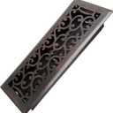 4x12 Inches Heavy Duty Walkable Floor Register - Easy Adjust Air Supply Lever Decorative Floor Vent Covers - Savannah Design Vent Covers for Home - Oil Rubbed Bronze