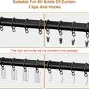 50 Pack Metal Curtain Rings with Eyelets, 1.5 inch Inner Diameter Drapery Rings Apply for Curtain Rods(Fits Up to 1 1/4-Inch Rod)