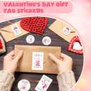 Cazhes Valentine's Day Gifts Tags Stickers, 40pcs Gift Wrap Self Adhesive Stickers, Lovely Cat Theme Happy Valentine's Day Gift Wrapping Decorations - A02