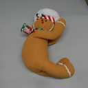 RINOLY Gingerbread Tree Topper,Gingerbread Christmas Decoration,Plush Stuffed Gingerbreads Man Ornaments for Tree Wine Bottle Curtain Holiday Decor