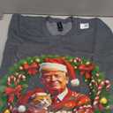 Donald Trump Christmas Sweater Funny Trump For Cat Ugly Xmas Sweatshirt (XL) 