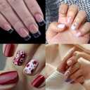 3 x Beuniar Acrylic Clear Nail Tips Short French Square False Tip 500Pcs | Artificial Nails, for Manicure Art Salons & Home DIY, With Storage Box