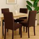 Aertiavty Dining Room Chair Covers, Set of 4, Kitchen Chair Slipcovers, Chocolate